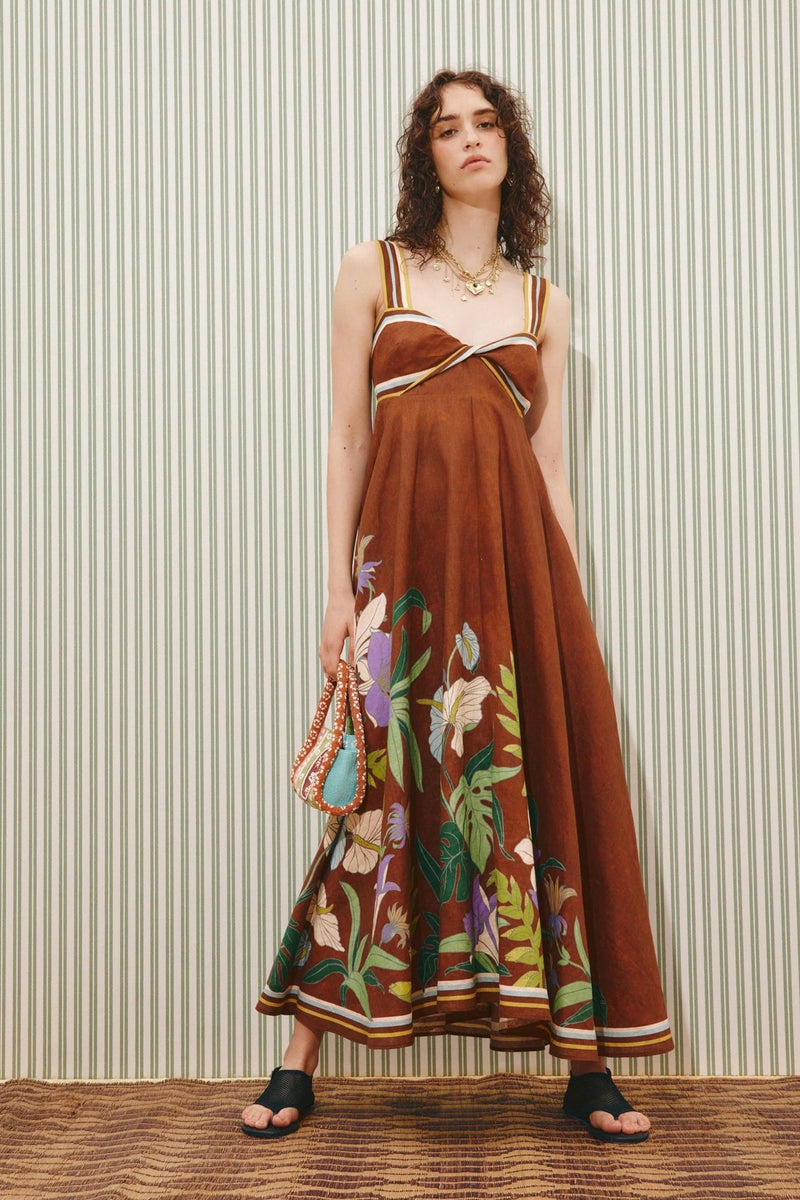 Women's Spaghetti-Strap Floral Evening Dress