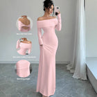 Women's Ruched Bodycon Maxi Evening Dress