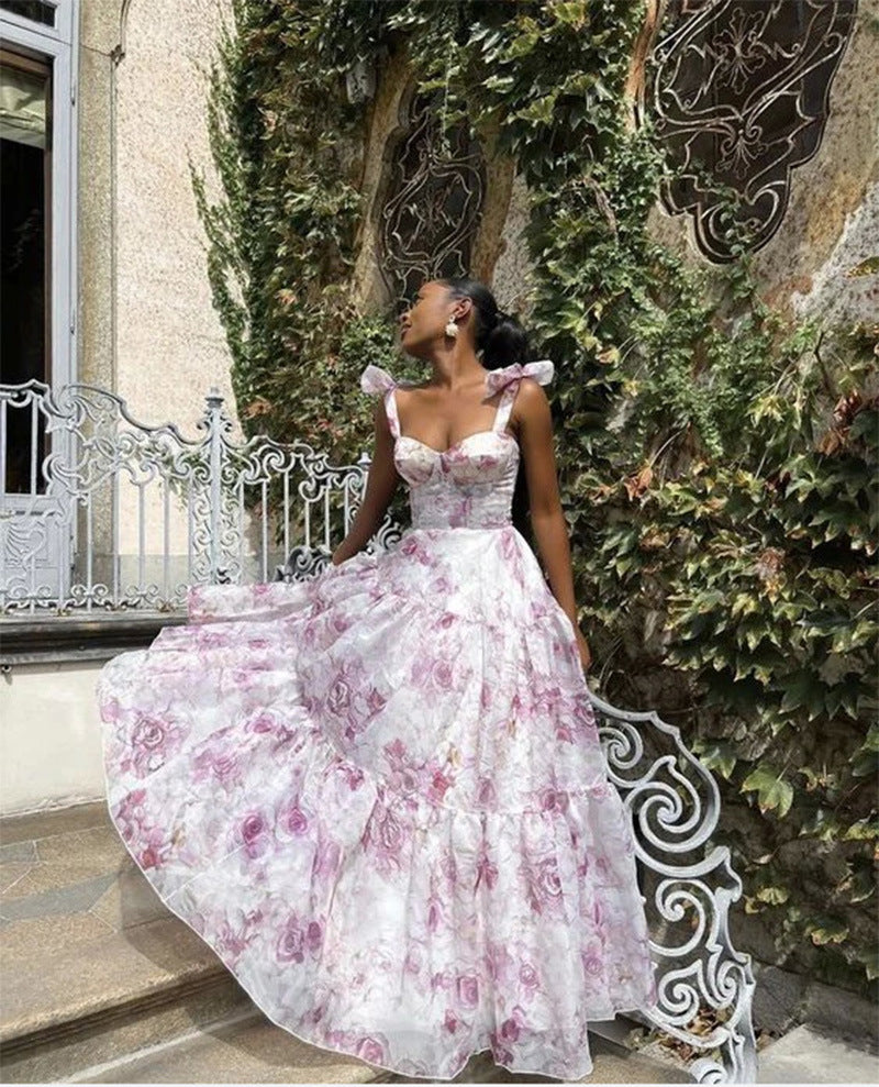 Women's Maxi Evening Dress - Lilac