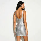 Women's Sleeveless Bandage Bodycon Mini Cocktail Dress