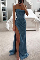 Women's Maxi Evening Dress - Blue