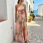 Floral Chiffon High-Waist Maxi Dress