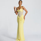 Women's Halter Ruched Bodycon Evening Dress