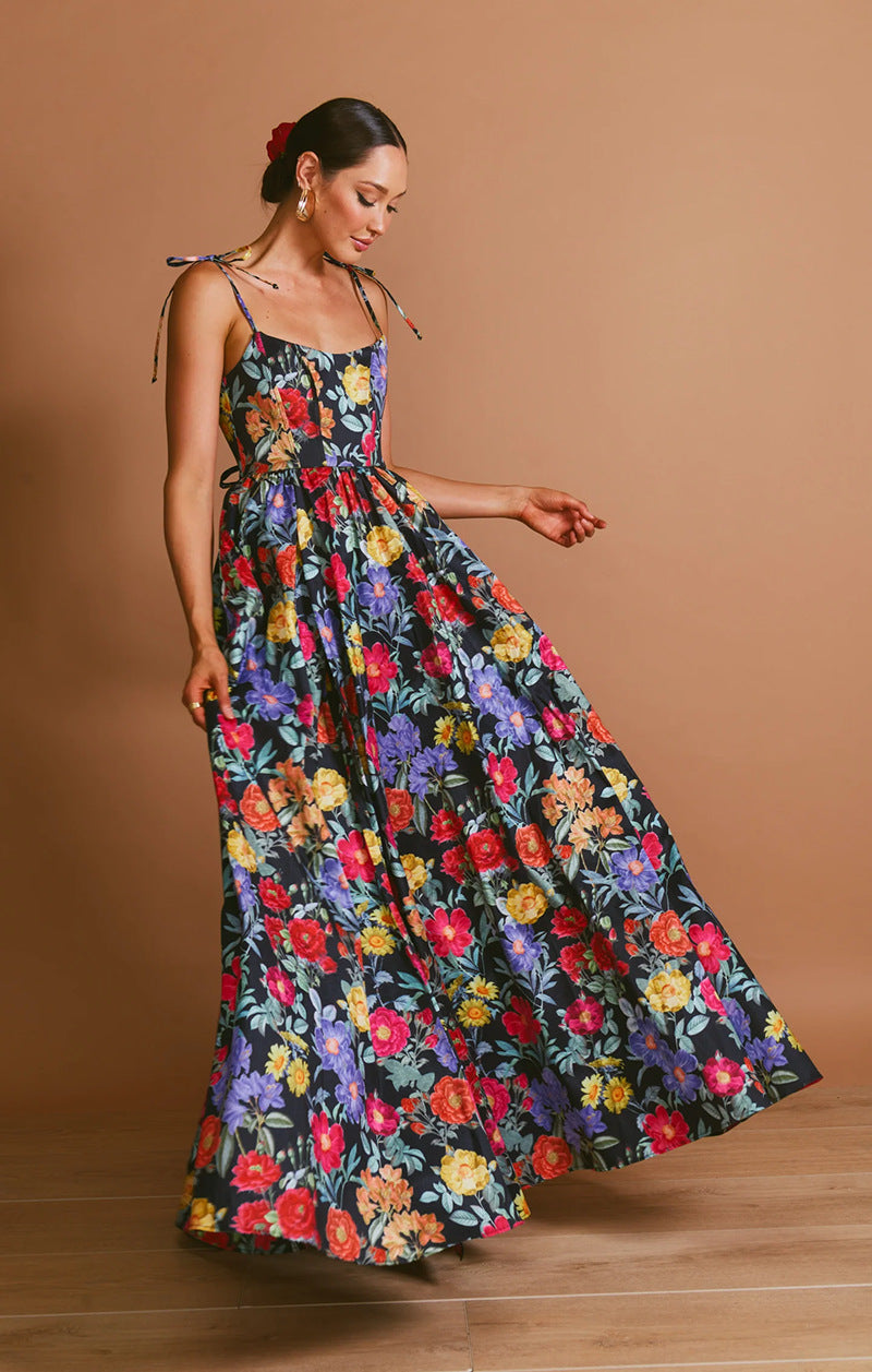 Women's Spaghetti-Strap Maxi Evening Dress - Pattern 3