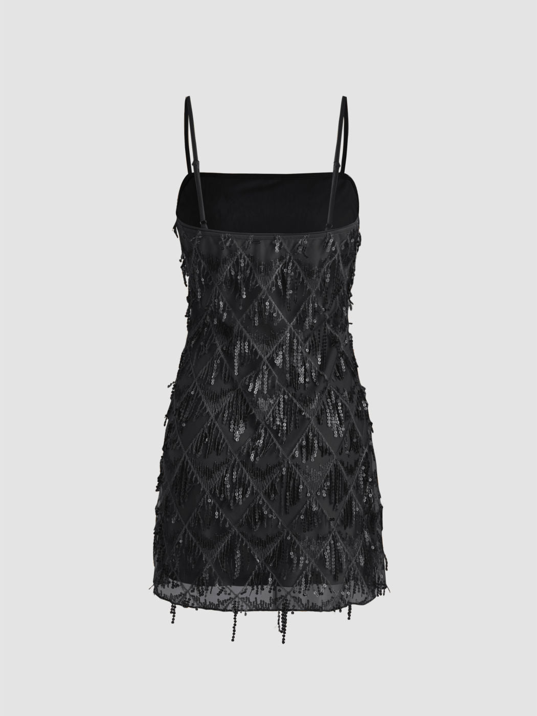Fringe Short-Sleeve Party Dress