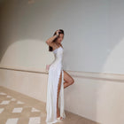 Women's Sleeveless Maxi Wedding Dress with Slit