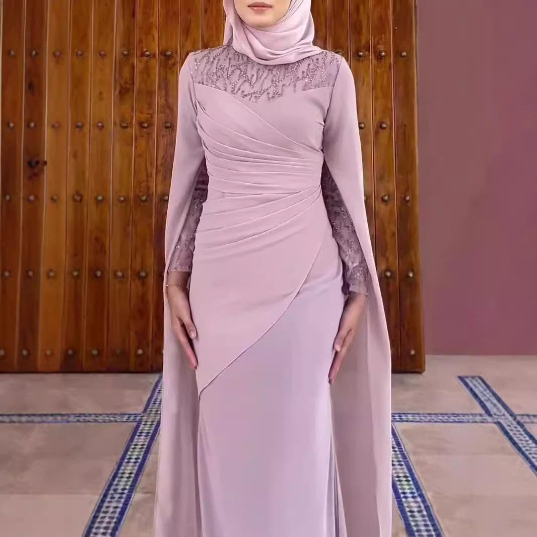 Women's Sequin Evening Dress - Light Purple