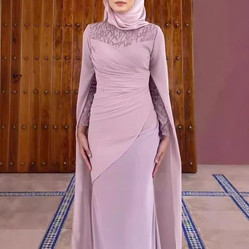 Women's Sequin Evening Dress - Light Purple