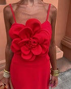 Women's Spaghetti-Strap Floral Maxi Evening Dress