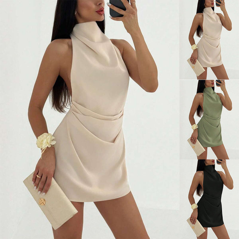Halter-Neck Backless Party Dress