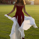 Color-Block Slit Maxi Dress