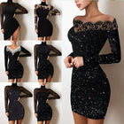 Women's Off-Shoulder Bodycon Evening Dress