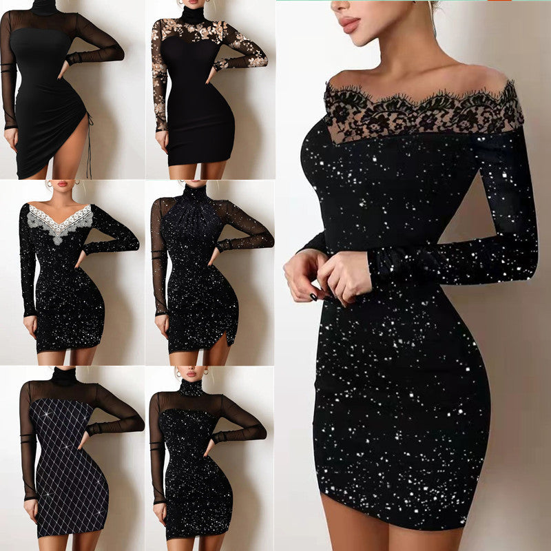 Women's Off-Shoulder Bodycon Evening Dress