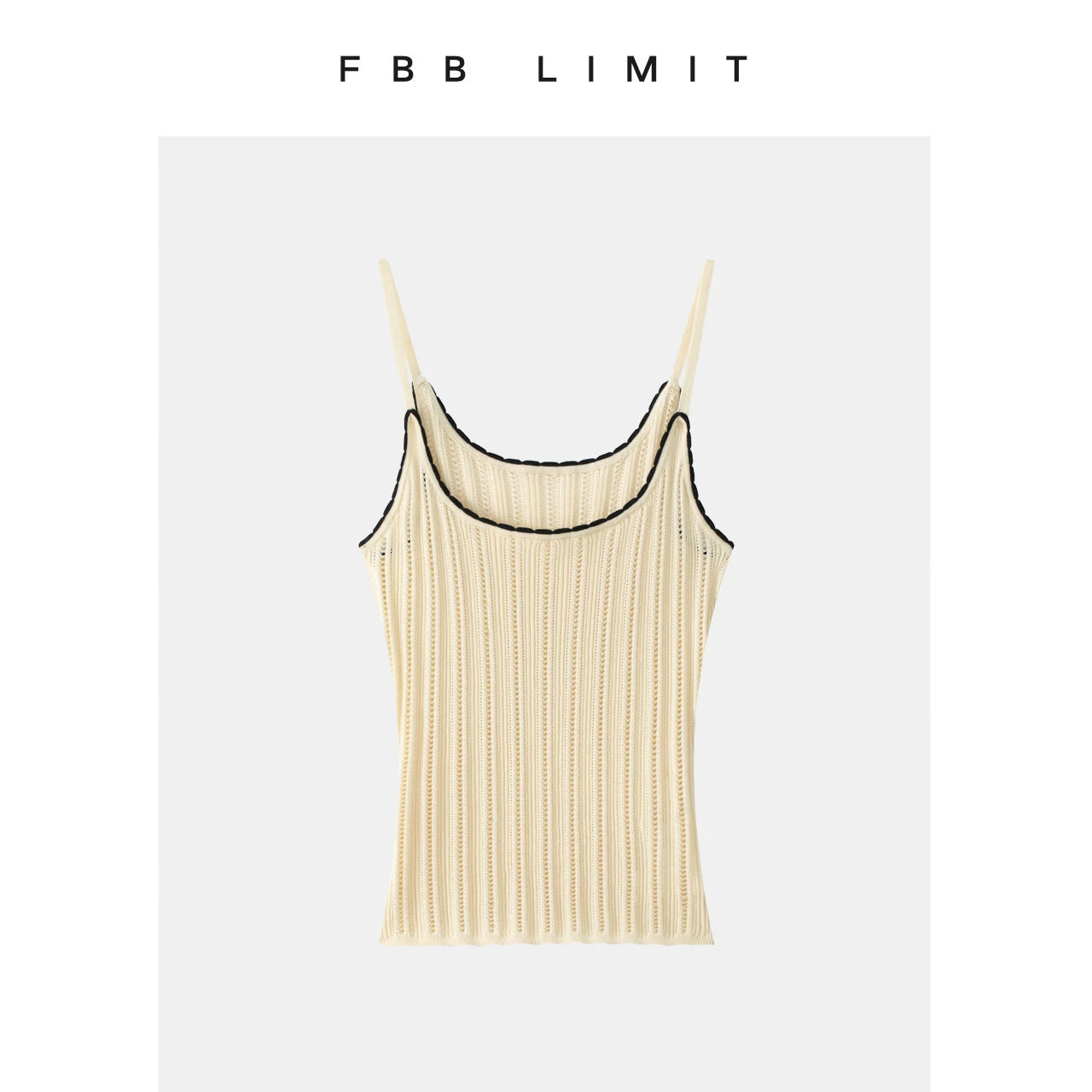 Fbblimit【夏日告白】莱赛尔天丝撞色木耳边针织开衫提花针织伞裙