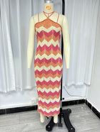 Crochet-Panel Beach Maxi Dress