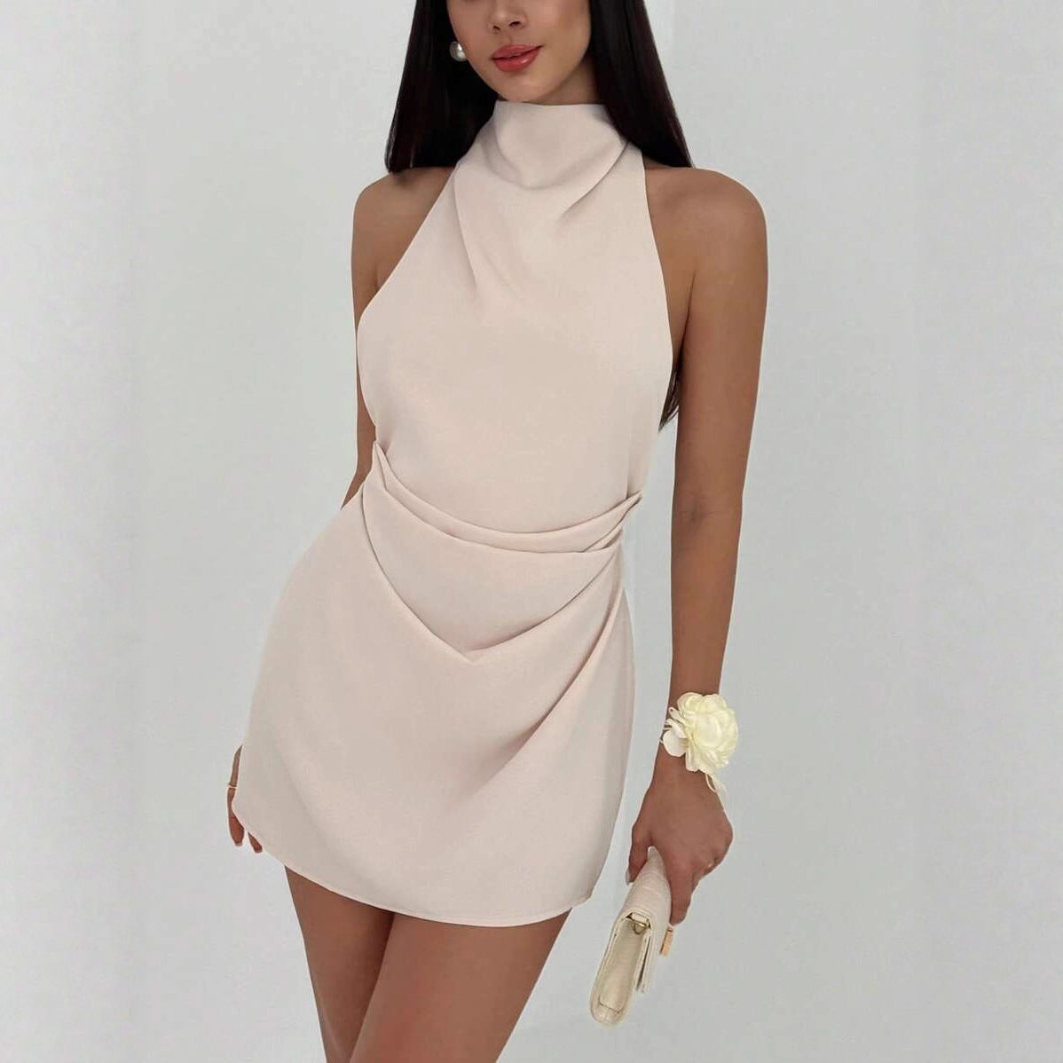 Halter-Neck Backless Party Dress