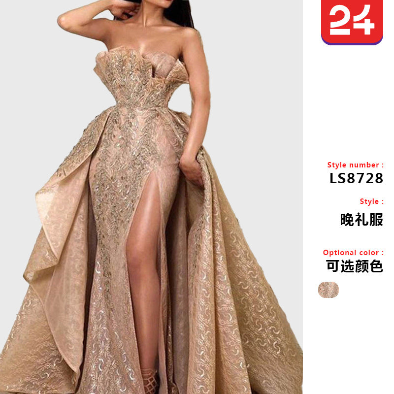 Strapless Ball Gown Evening Dress