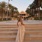Women's V-Neck Lace Maxi Evening Dress