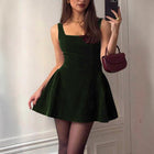 Velvet Spaghetti-Strap Evening Dress