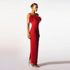 Women's Bandage Evening Dress - Red