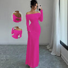 Women's Ruched Bodycon Maxi Evening Dress