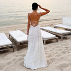 Women's Backless Spaghetti-Strap Maxi Evening Dress