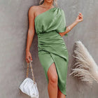 Women's Evening Dress - Light Green - Style 1002