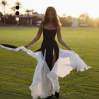 Color-Block Slit Maxi Dress