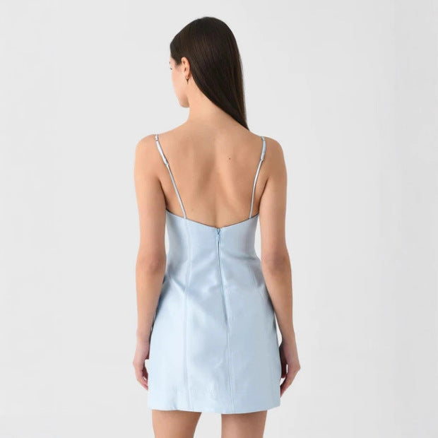 Women's Strapless Floral Mini Cocktail Dress with Open Back