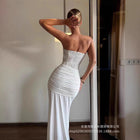 Women's Strapless Sequin Maxi Evening Dress