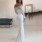 Off-the-Shoulder Lace Mermaid Wedding Dress - product photo 2