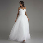 Sweetheart A-Line Wedding Dress with Spaghetti Straps - product photo