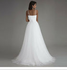 Sweetheart A-Line Wedding Dress with Spaghetti Straps - product photo 6