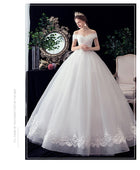 Strapless Lace Ball Gown Wedding Dress - product photo
