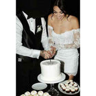 Off-the-Shoulder Lace Two-Piece Bridal Mini Dress - product photo 2