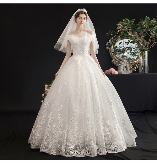 Lace Ball Gown Wedding Dress with Full Train - product photo