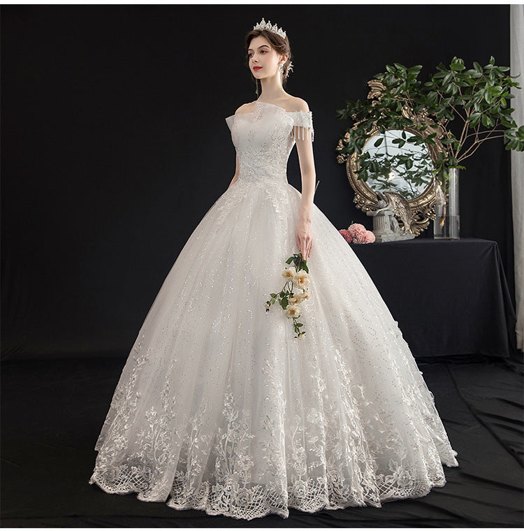 Lace Ball Gown Wedding Dress with Full Train - product photo 2