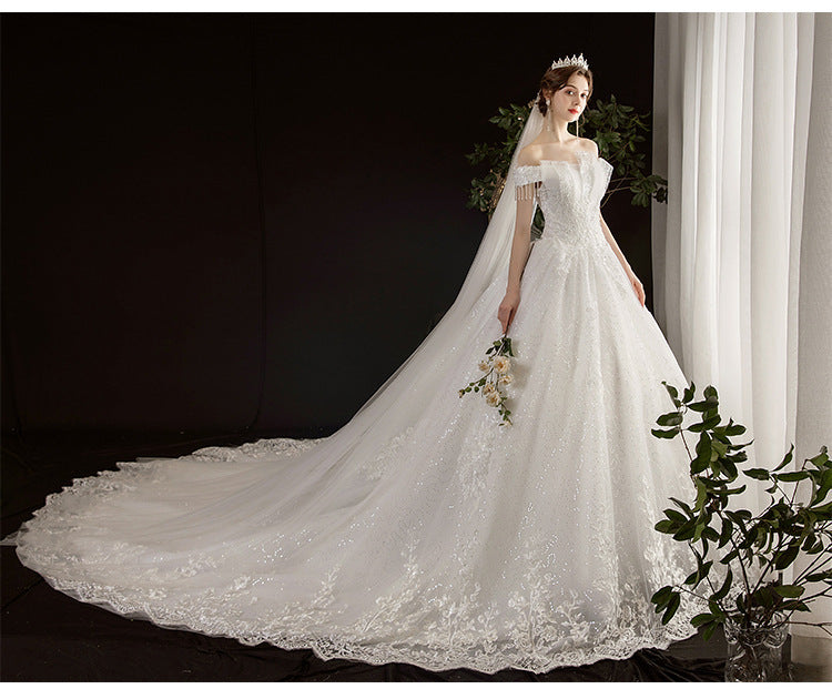 Lace Ball Gown Wedding Dress with Full Train - product photo 6