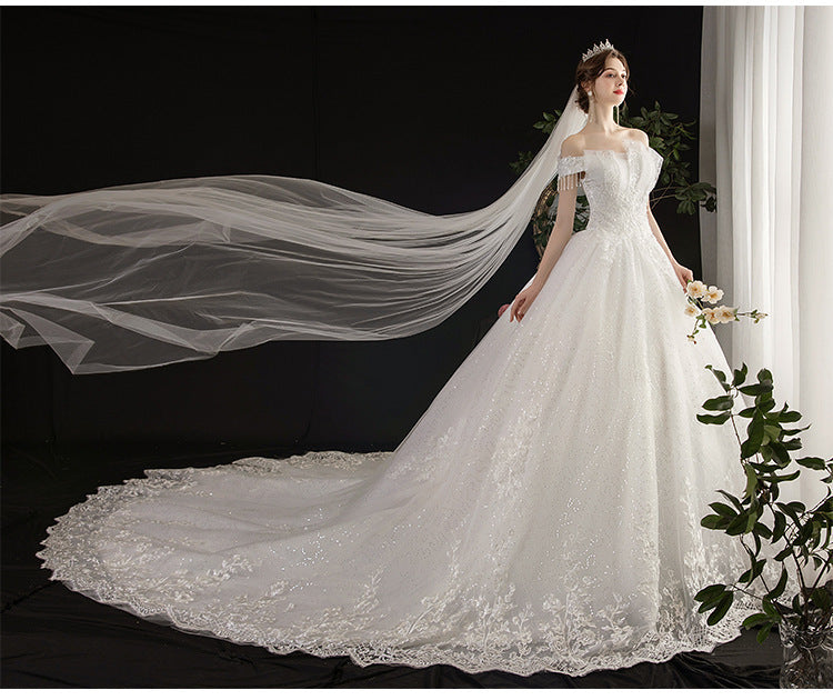 Lace Ball Gown Wedding Dress with Full Train - product photo 7