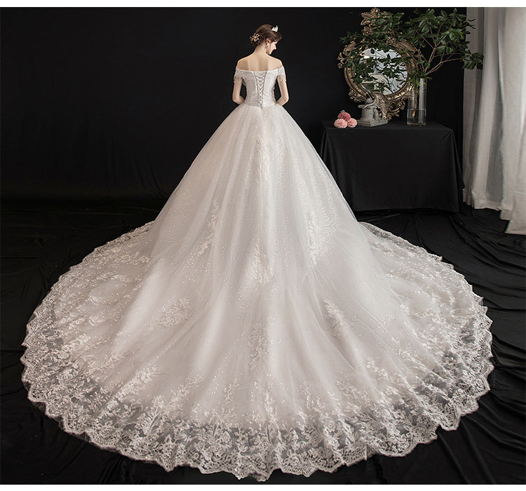 Lace Ball Gown Wedding Dress with Full Train - product photo 8