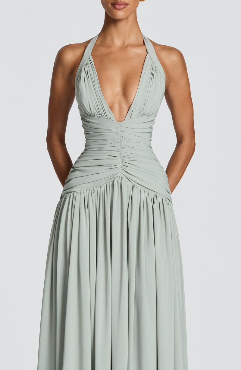 Amaris Maxi Dress - Sage Dress Babyboo Fashion Premium Exclusive Design