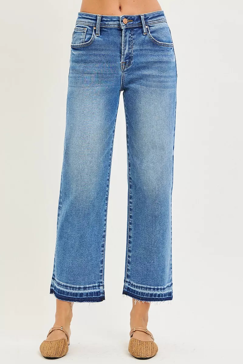 Full Size Slouchy Cropped  Boyfriend Jeans Plus Size