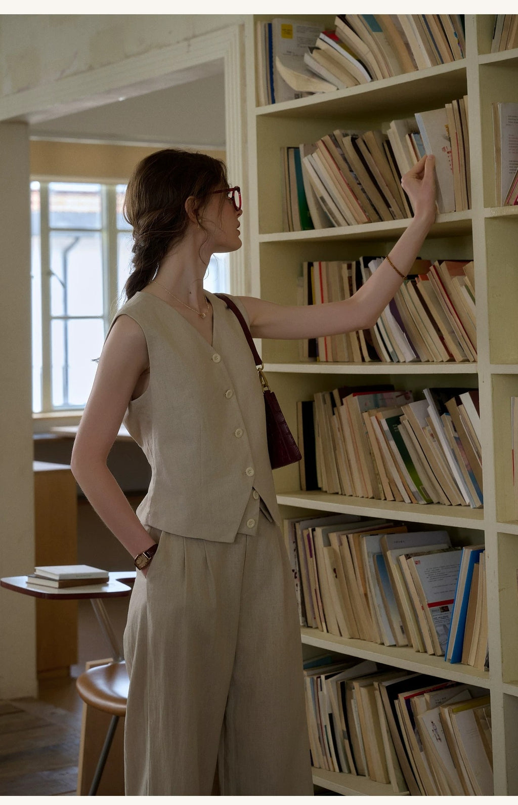 French Ramie Two-Piece Set: 100% Linen Feel & Effortless Chic for Work