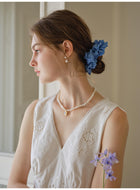 White Linen Cotton Blend Maxi Dress with Floral Embroidery for Women