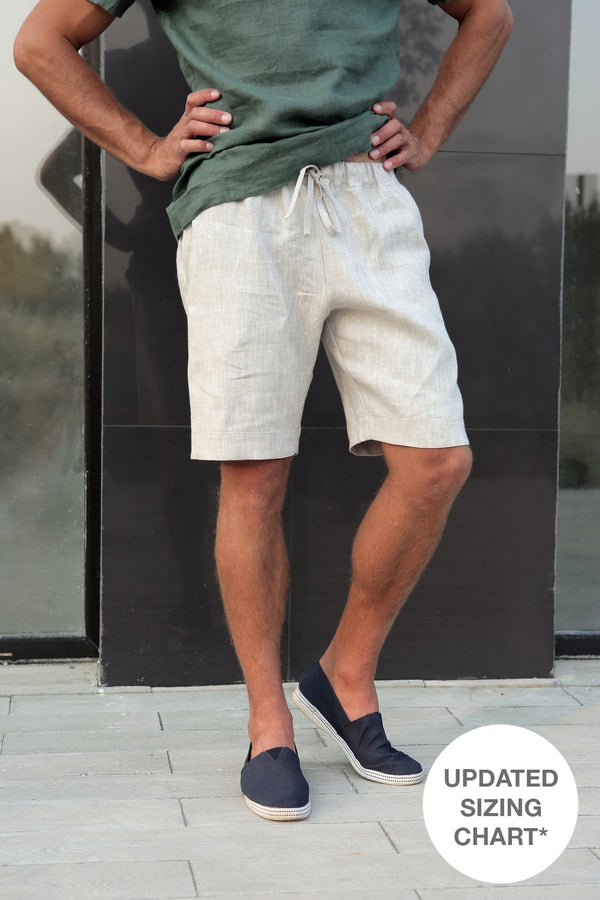 Mens linen shorts, Summer shorts, Shorts for men, Spring shorts, Mans organic clothes, Beach shorts, Basic shorts, Beige shorts