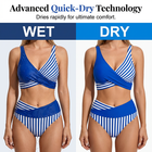 🏖️Summer Hot Sale !!⚡50K+ SOLD!🌞🌊Two-Piece Color Block & Stripe Bikini Swimsuit